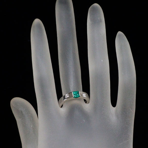 Pt900 エメラルド ダイヤモンド リング 0.40ct D0.20ct