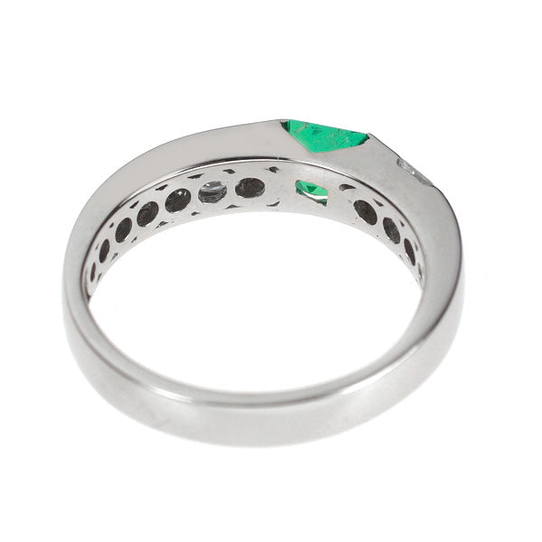 Pt900 エメラルド ダイヤモンド リング 0.40ct D0.20ct