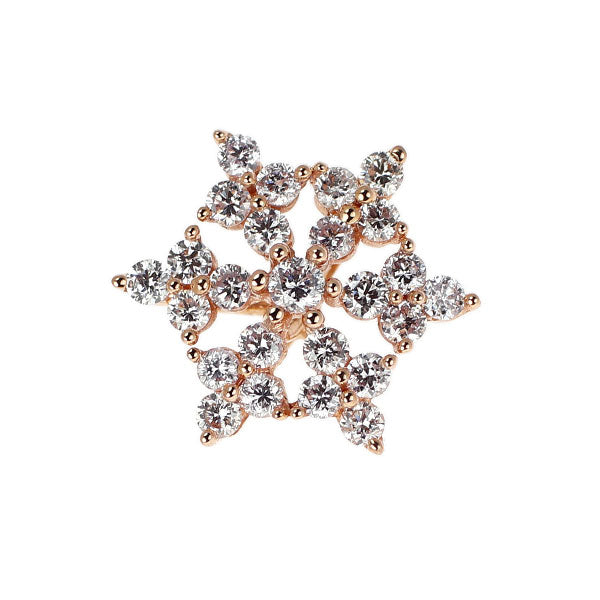 希少 K18PG 天然ピンクダイヤモンド ペンダントトップ 0.35ct
