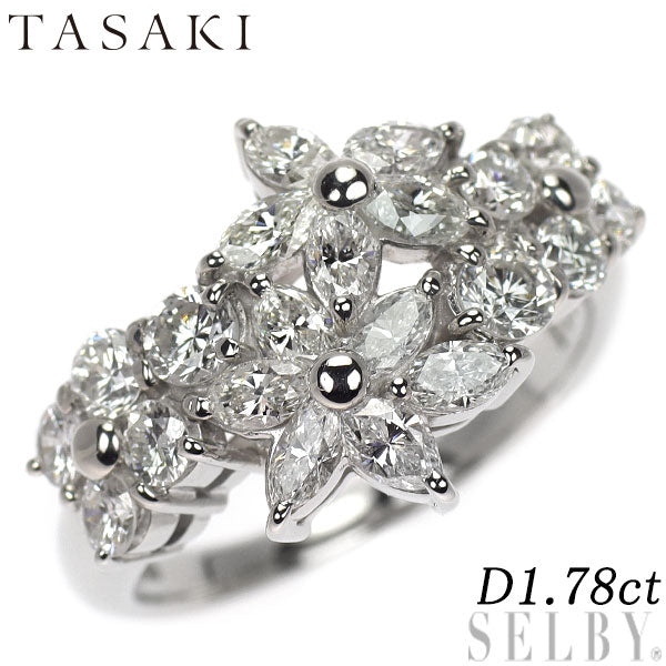 田崎真珠 Pt900 ダイヤモンド リング 1.78ct フラワー