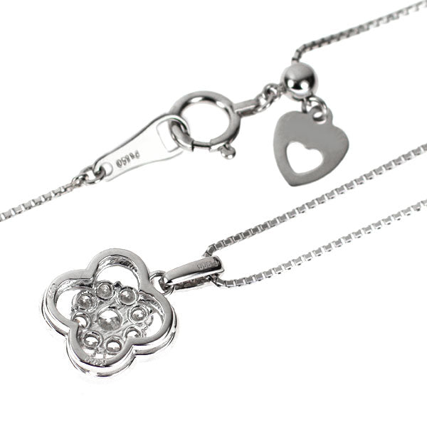 Pt900/ Pt850 ダイヤモンド ペンダントネックレス 0.12ct D0.22ct