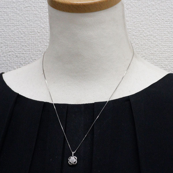 Pt900/ Pt850 ダイヤモンド ペンダントネックレス 0.12ct D0.22ct