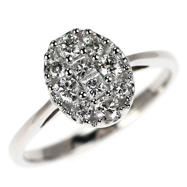 K18WG Diamond Ring 0.50ct Pave