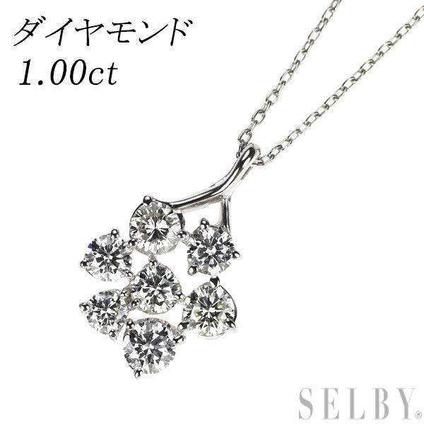 Pt900/ Pt850 ダイヤモンド ペンダントネックレス 1.00ct