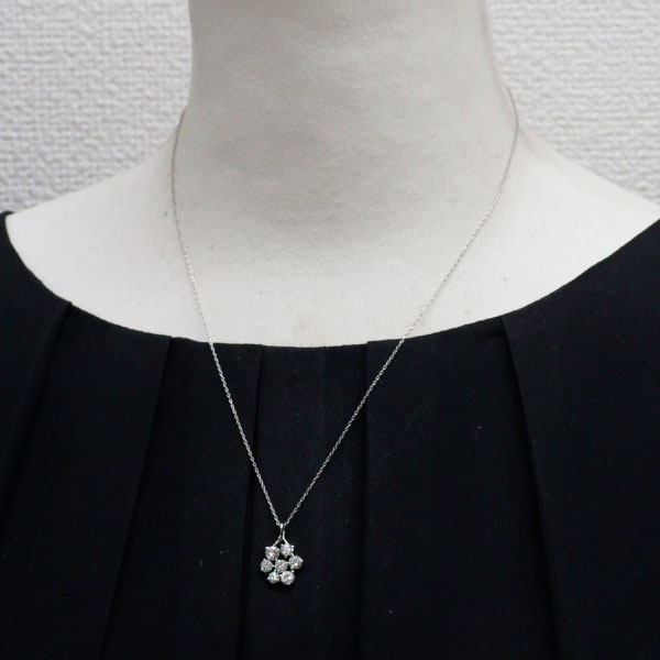 Pt900/ Pt850 ダイヤモンド ペンダントネックレス 1.00ct