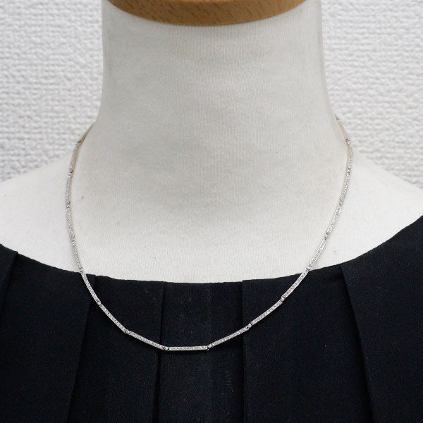 K18WG ダイヤモンド ネックレス 1.16ct