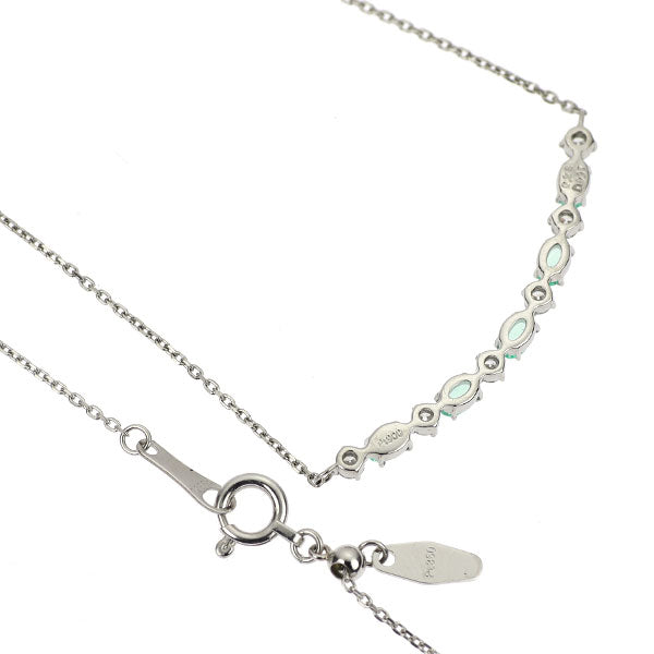 Pt900/ Pt850 ブラジル産 パライバトルマリン ダイヤモンド ペンダントネックレス 0.28ct D0.17ct