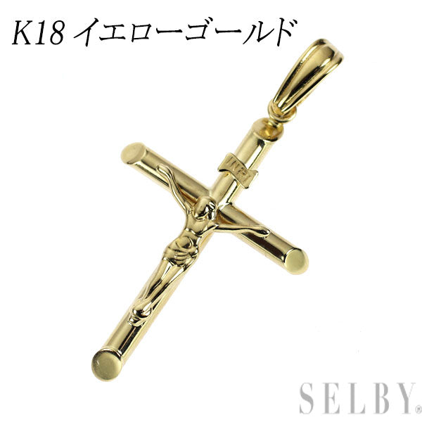 K18YG ペンダントトップ クロス