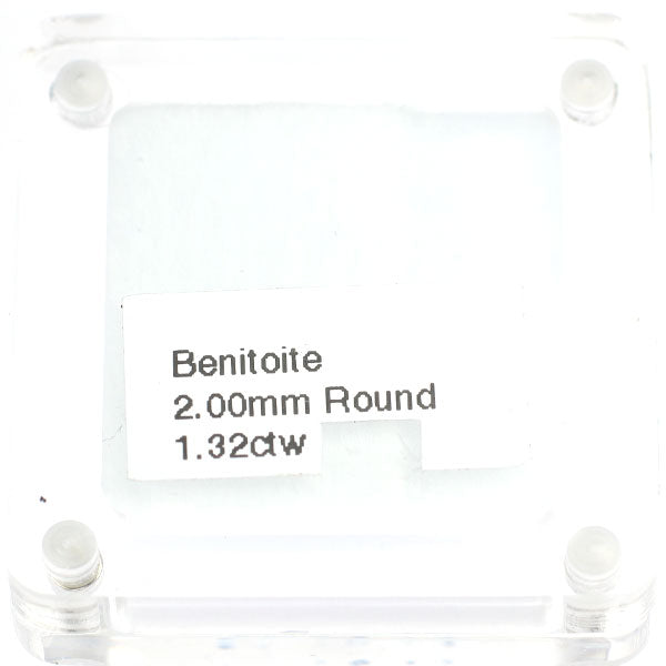 新品 カルフォルニア州サンベニト産ベニトアイト ルース 1.32ct 32ピースロット φ2mm 希少石 レアストーン【エスコレ】