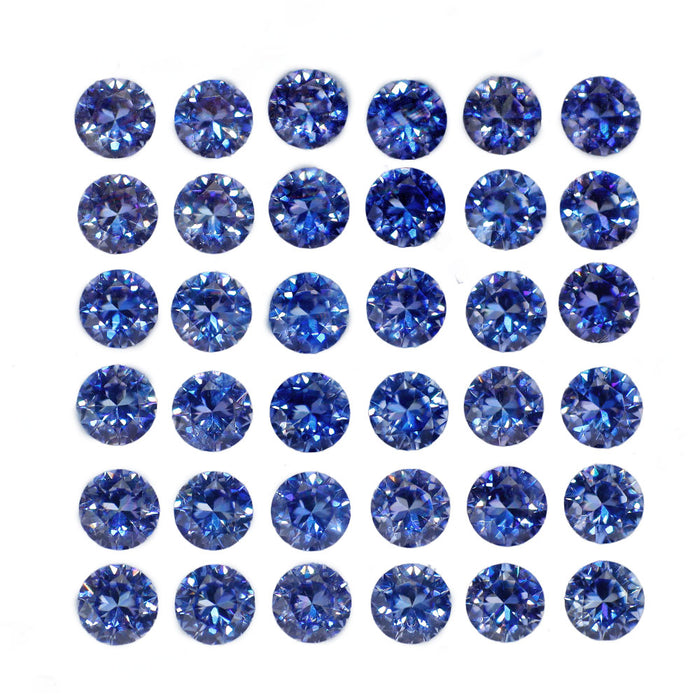 新品 カルフォルニア州サンベニト産ベニトアイト ルース 1.32ct 32ピースロット φ2mm 希少石 レアストーン【エスコレ】