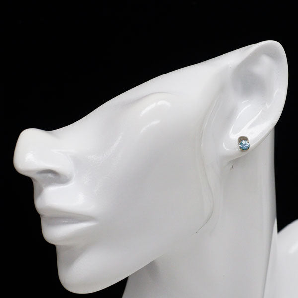 K18YG ブルージルコン ピアス 1.00ct