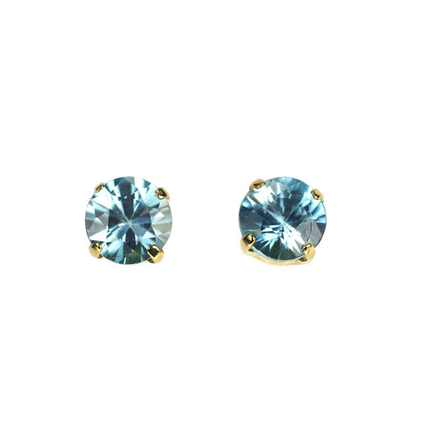 K18YG ブルージルコン ピアス 1.00ct