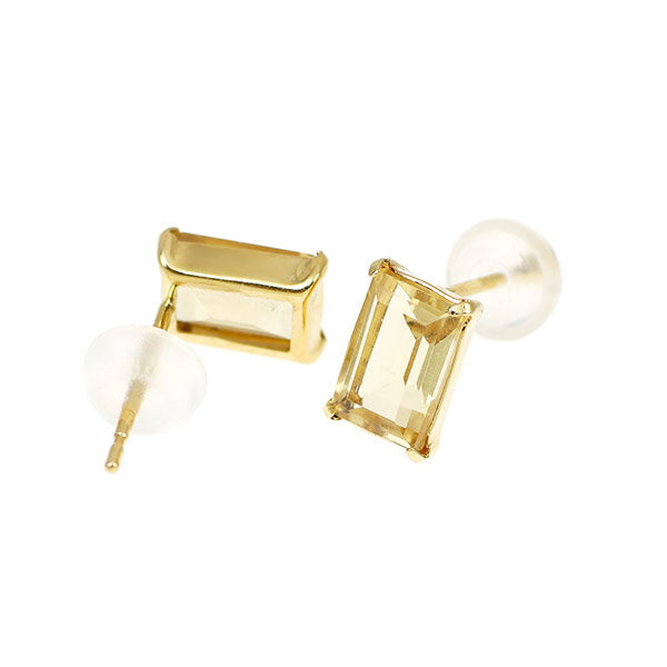 K18YG シトリン ピアス 1.00ct スタッド