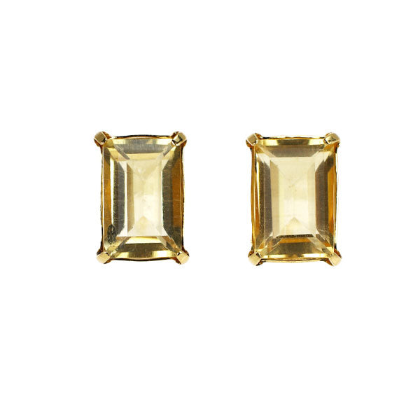 K18YG シトリン ピアス 1.00ct スタッド
