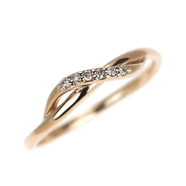 K10PG ダイヤモンド リング 0.03ct ピンキー