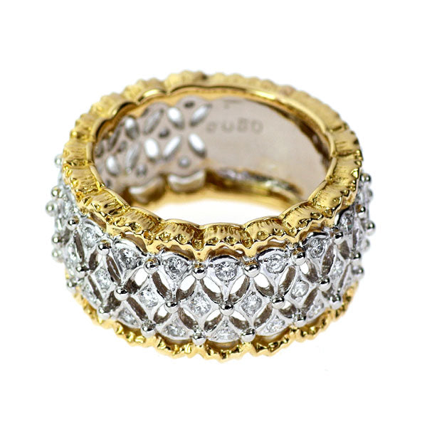 Pt900/K18YG Diamond Ring 0.50ct Florence Engraving