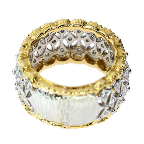 Pt900/K18YG Diamond Ring 0.50ct Florence Engraving