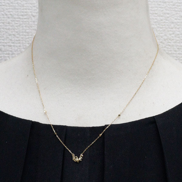 K18YG デザイン ペンダントネックレス LOVE