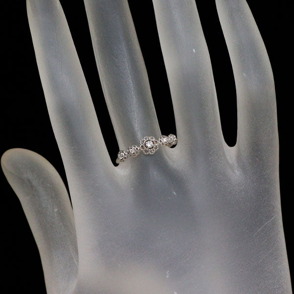 K18WG ダイヤモンド リング 0.07ct フラワー