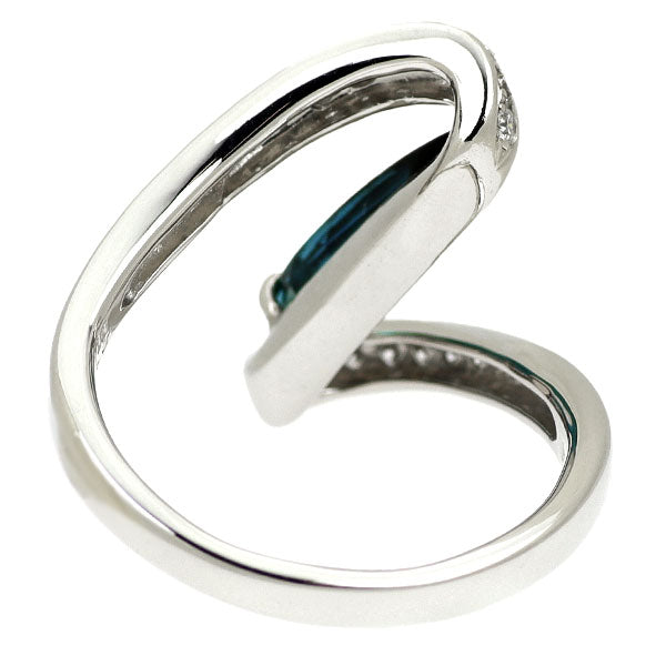 Pt900 トルマリン ダイヤモンド リング 1.38ct D0.40ct