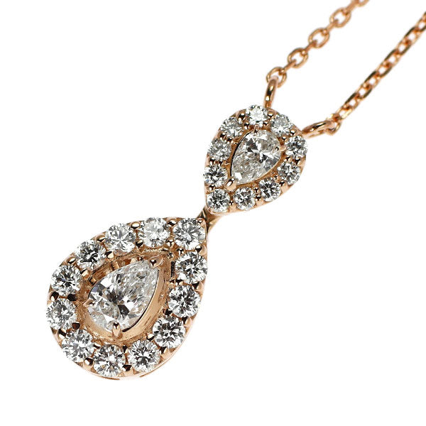 Love is/ラブイズ K18PG ダイヤモンド ペンダントネックレス 0.37ct リアン