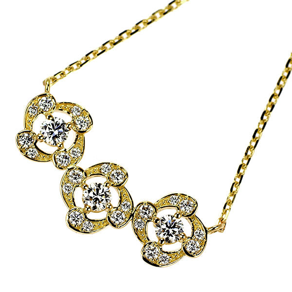モニッケンダム K18YG ダイヤモンド  ペンダントネックレス 0.49ct イングリッシュローズ
