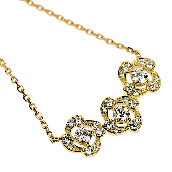モニッケンダム K18YG ダイヤモンド  ペンダントネックレス 0.49ct イングリッシュローズ