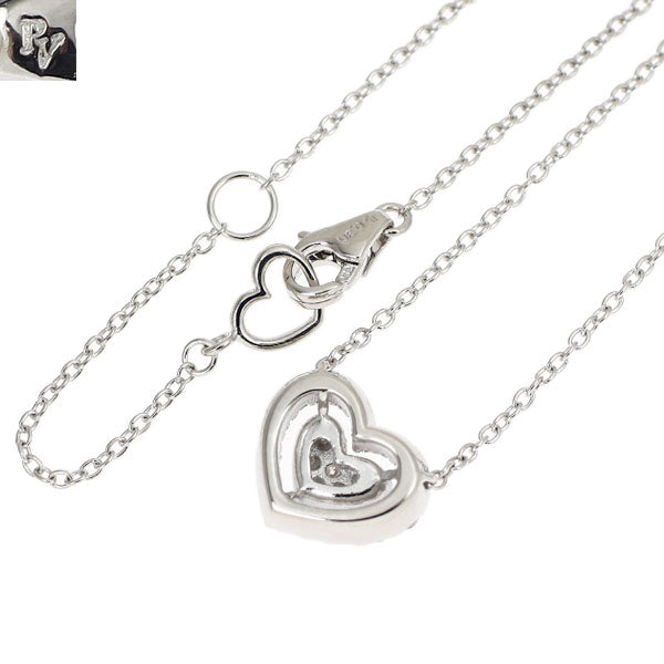 ポンテヴェキオ K18WG ダイヤモンド ペンダントネックレス 0.30ct ハート