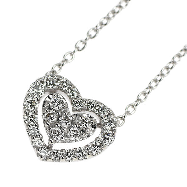 ポンテヴェキオ K18WG ダイヤモンド ペンダントネックレス 0.30ct ハート