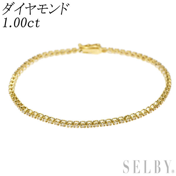 K18YG Diamond Bracelet 1.00ct Tennis
