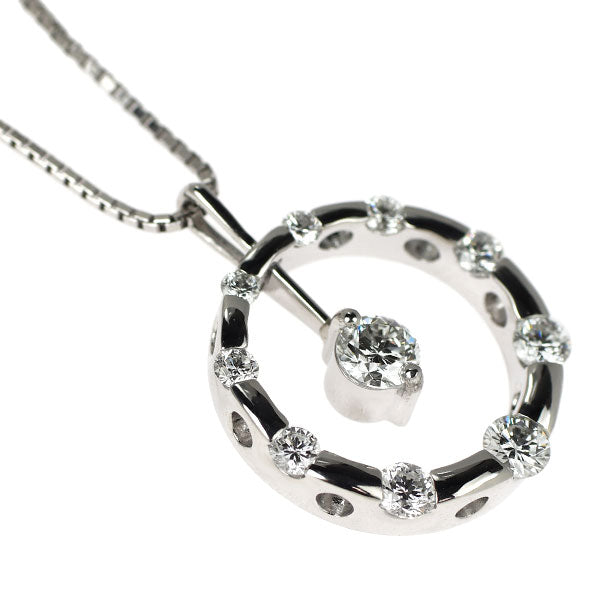 モニッケンダム Pt900/ Pt850 ダイヤモンド ペンダントネックレス 0.331ct F SI1 VG D0.74ct