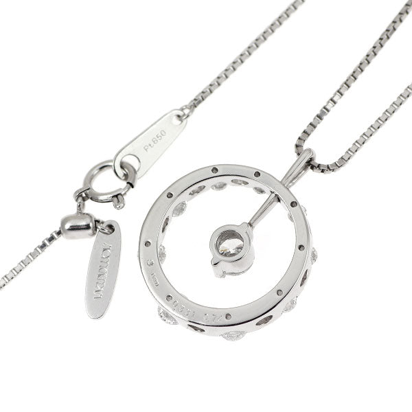 モニッケンダム Pt900/ Pt850 ダイヤモンド ペンダントネックレス 0.331ct F SI1 VG D0.74ct