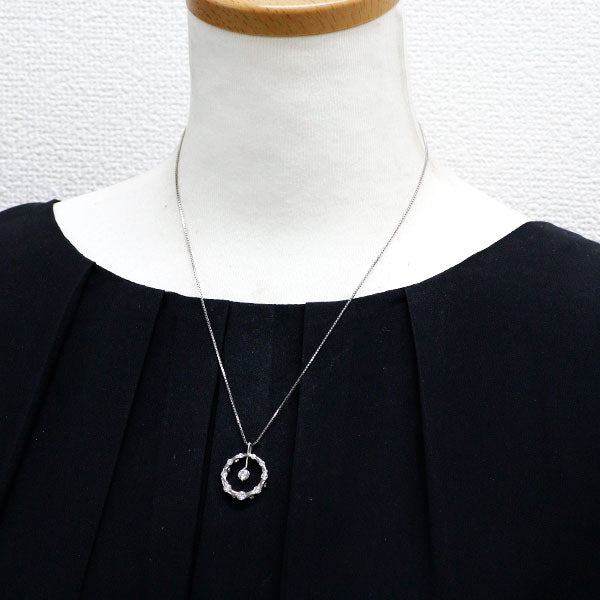 モニッケンダム Pt900/ Pt850 ダイヤモンド ペンダントネックレス 0.331ct F SI1 VG D0.74ct
