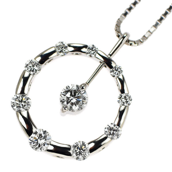 モニッケンダム Pt900/ Pt850 ダイヤモンド ペンダントネックレス 0.331ct F SI1 VG D0.74ct