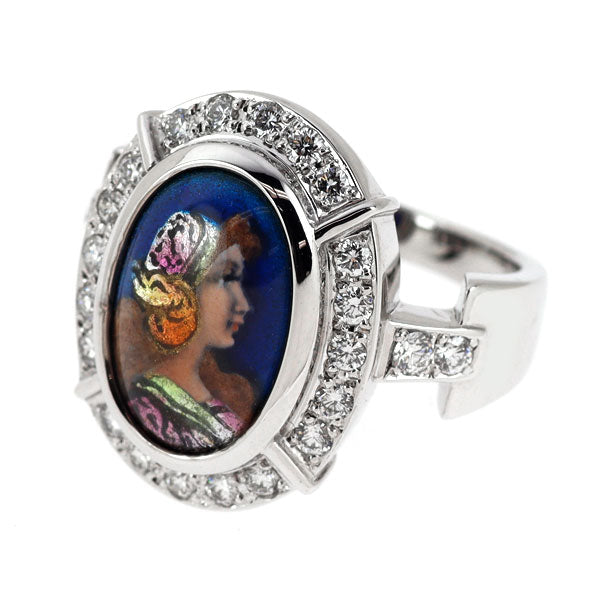 Mitsuo Kaji K18WG Emayu Diamond Ring