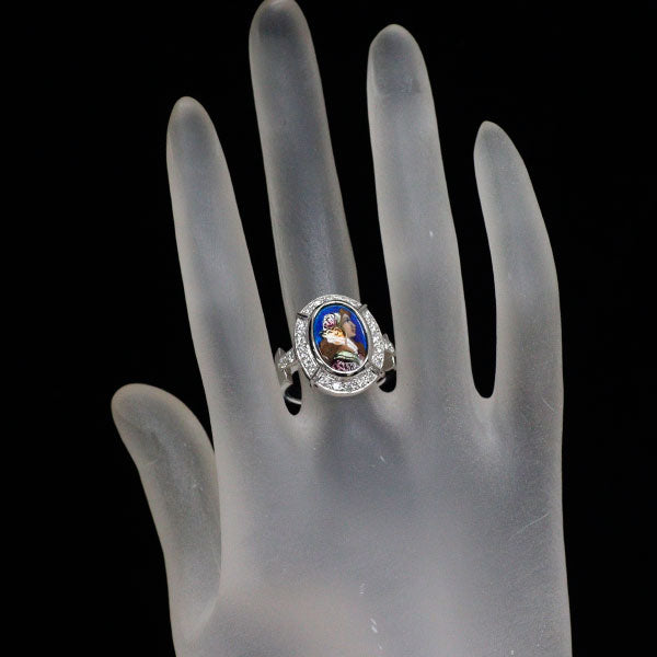 Mitsuo Kaji K18WG Emayu Diamond Ring