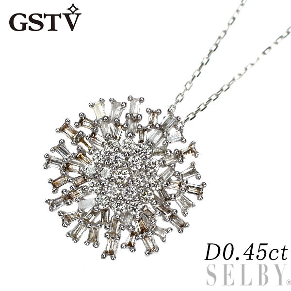 GSTV K18WG ダイヤモンド ペンダントネックレス 0.45ct