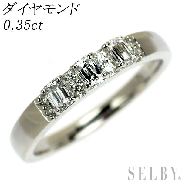 Pt999 クリスカット ラウンドブリリアントカット ダイヤモンド リング 0.35ct
