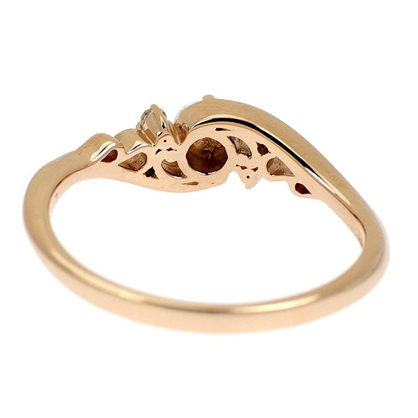 K18PG ローズカット ダイヤモンド リング 0.17ct
