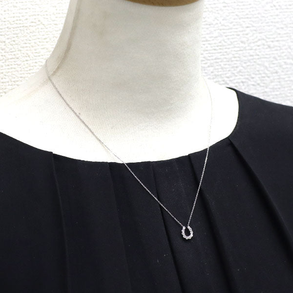 ヴァンドーム青山 Pt950/ Pt850 ダイヤモンド ペンダントネックレス 0.23ct 馬蹄