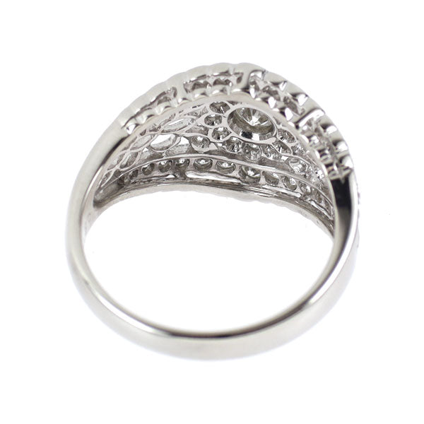 Pt950 ダイヤモンド リング 0.50ct フラワー