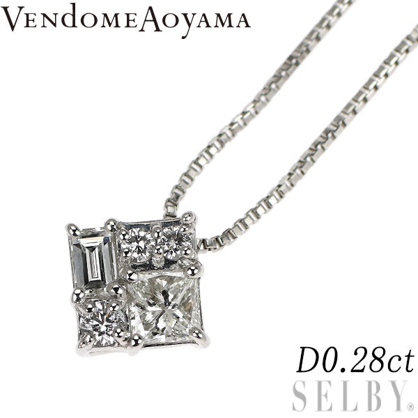 ヴァンドーム青山 Pt950/ Pt850 ダイヤモンド ペンダントネックレス 0.28ct