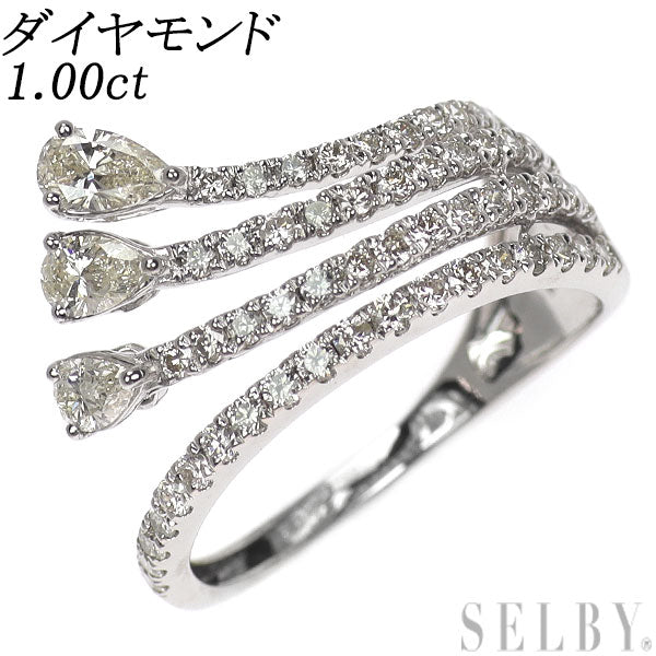 K18WG ダイヤモンド リング 1.00ct