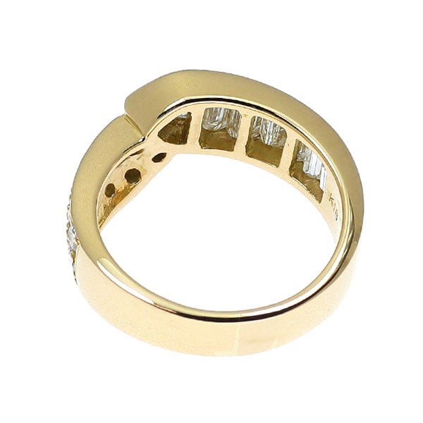 K18YG トリリアントカット ダイヤモンド リング 0.48ct D1.32ct