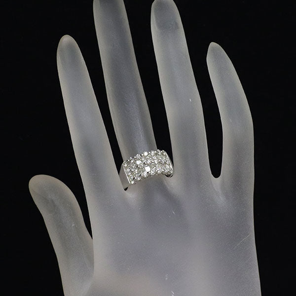 Pt900 プリンセス/ラウンドブリリアントカット リング 2.00ct