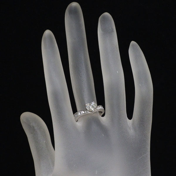 Pt900 ハートシェイプ ダイヤモンド リング 1.008ct D0.405ct