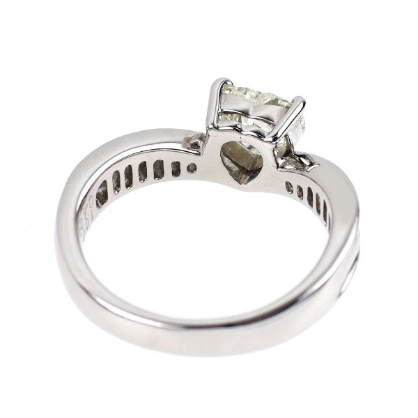 Pt900 ハートシェイプ ダイヤモンド リング 1.008ct D0.405ct