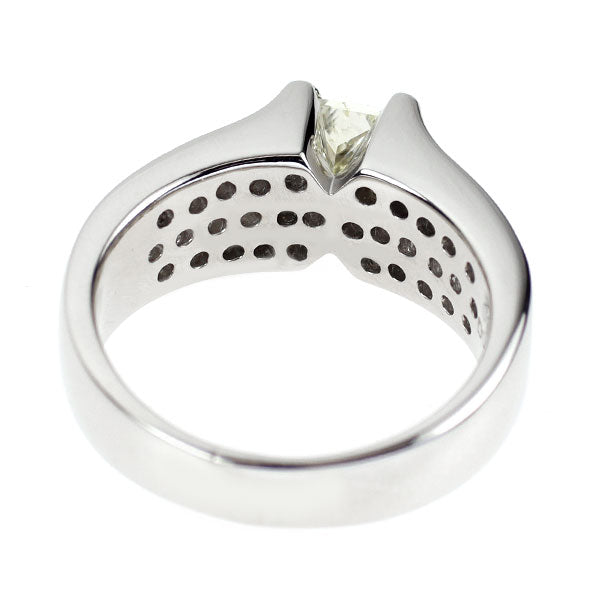 Pt900 プリンセスカット ダイヤモンド リング 0.735ct D0.72ct