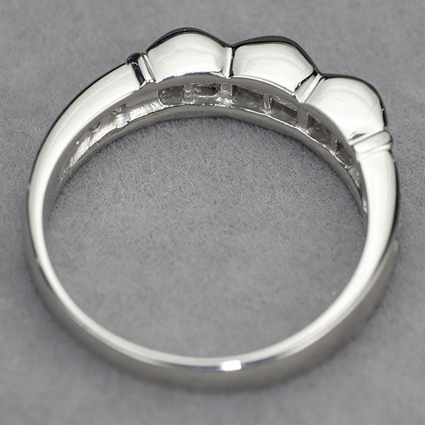 Pt900 プリンセス/ラウンドブリリアントカット ダイヤモンド リング 1.00ct