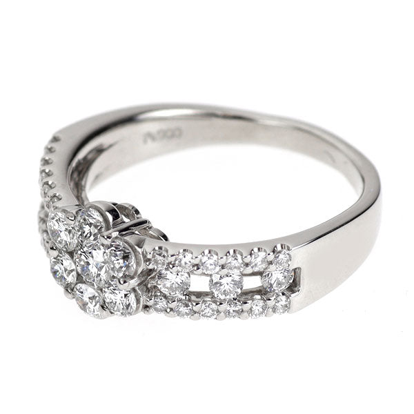 Pt900 ダイヤモンド リング 0.90ct フラワー